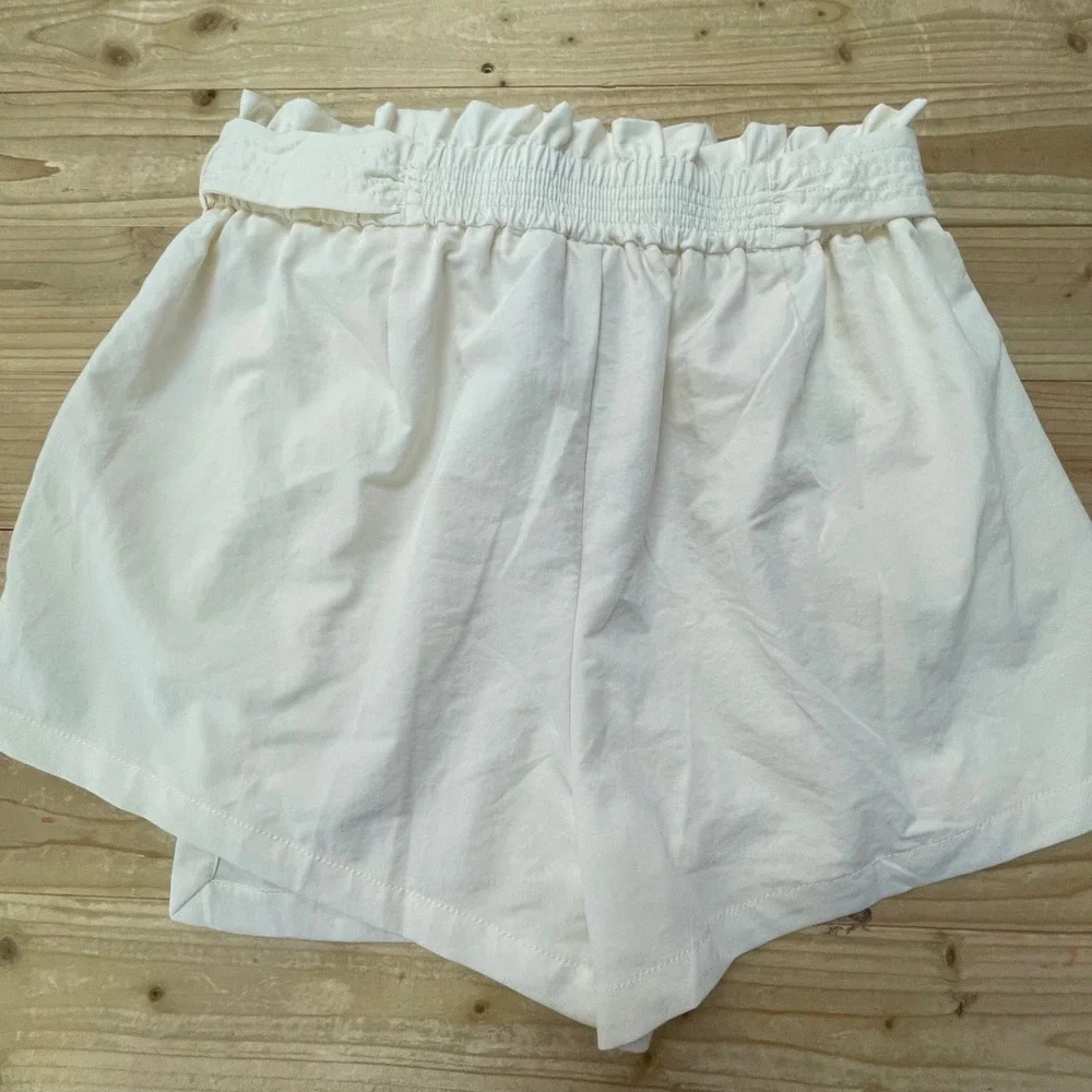 Calia Journey Skort Womens Medium Off White Paperbag Tie Front Active Skirt - Picture 2 of 5